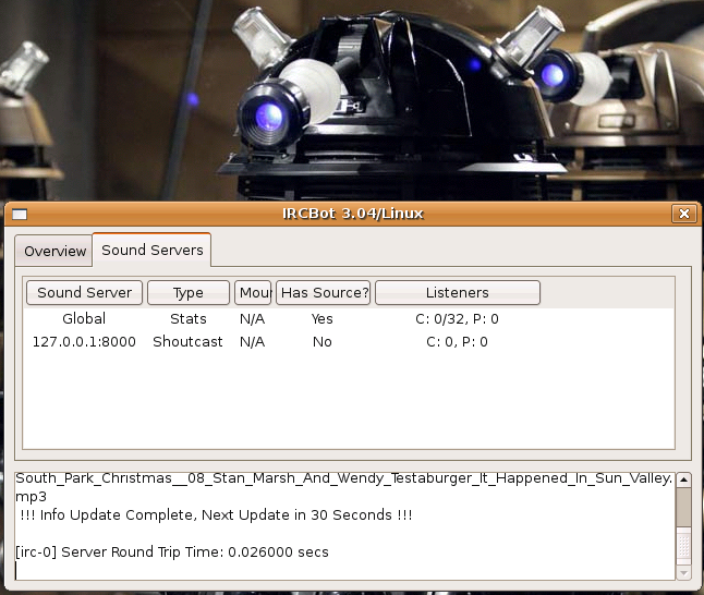 Yes, even Dalek Sec loves IRCBot!